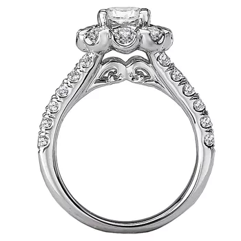 Halo Semi-Mount Lab Grown Diamond Ring 119113-100KLG
