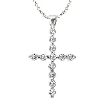 Diamond Cross Fashion Necklace 140643-NW