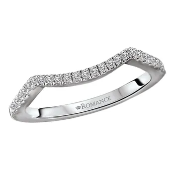 Diamond Curved Wedding Band 160177-100W