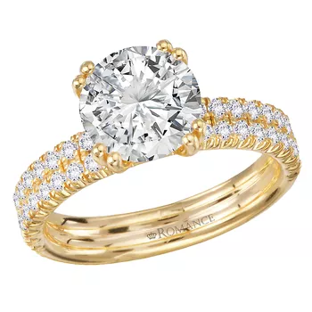 Diamond Double Row Band with a 4 Double Prong Setting 160307-RD200Y