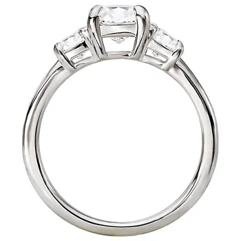 3 Stone Semi-Mount Diamond Ring 160058-CS100