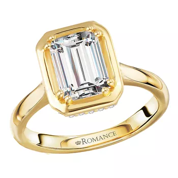 Hidden Halo Semi-Mount Engagement Ring 160327-EM200Y