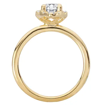Diamond Halo Semi-Mount Engagement Ring 160181-MQ100Y
