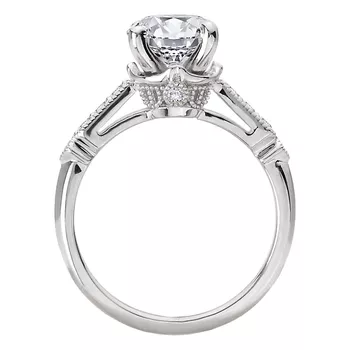 Art Deco Base Diamond Engagement Ring 160323-RD150