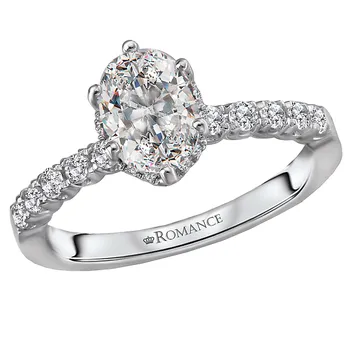 Halo Semi-Mount Diamond Ring 119215-OV100K