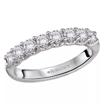 Straight Diamond Lined Wedding Band 160362-W