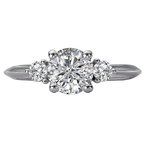 LaVie Three Stone Semi-Mount Engagement Ring 160263-RD100