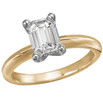 Solitaire Semi-Mount Diamond Engagement Ring 114004-EM125TYS
