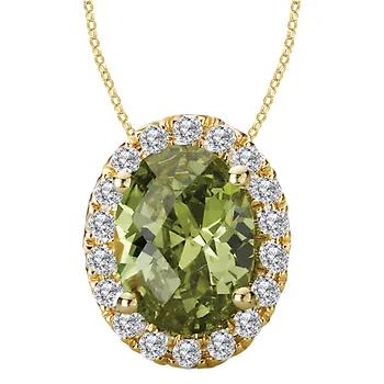 Ladies Fashion Gemstone and Diamond Pendant 341297-PDP