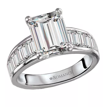 Lab Grown Baguette Diamond Engagement Ring 160299-EM300LG