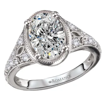 Diamond Semi-Mount Engagement Ring with Milgrain Detail 160306-OV200