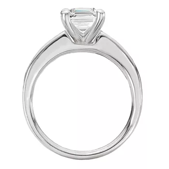 Semi-Mount Lab Grown Diamond Engagement Ring with Graduated Baguette Lined Band 160319-EM200LG