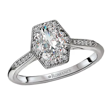 Semi-Mount Diamond Engagement Ring 160221-OV100