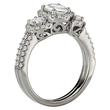 Halo Semi-Mount Diamond Ring 115254-100