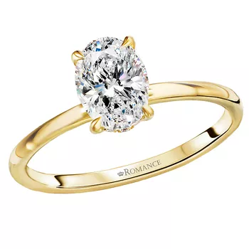 *** Lab Grown Diamond *** Diamond Semi-Mount Engagement Ring 160151-OV100YLG