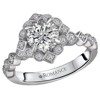Halo Semi-Mount Diamond Ring 119202-RD100K