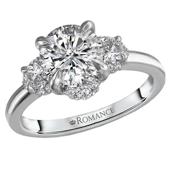 3 Stone Semi-Mount Diamond Ring 119201-RD150K