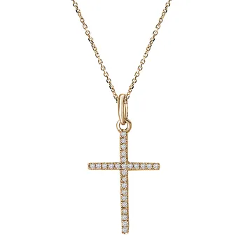 Diamond Cross Fashion Necklace 142648-NY