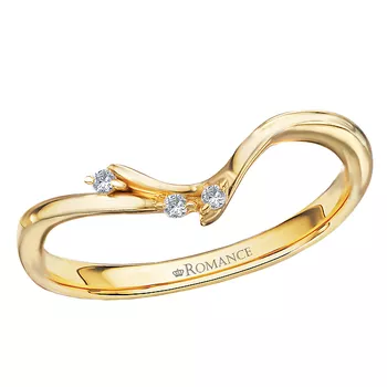 Curved Front Diamond Wedding Band 160351-200WY
