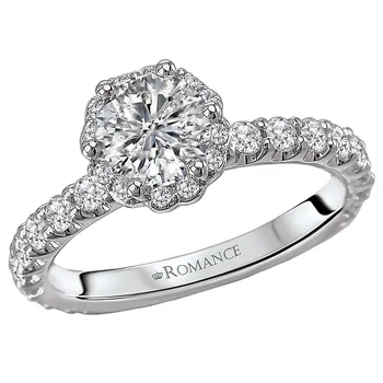 Halo Semi-Mount Diamond Ring 119158-RD100K