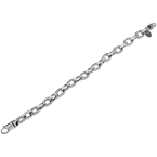 Alisa Alternating Oval Shiny & Traversa Sterling Link Bracelet VHB 1530