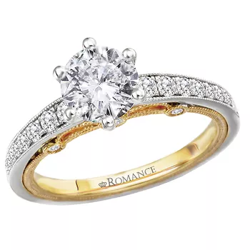 Two Tone Semi-Mount Diamond Ring 160023-RD100TY