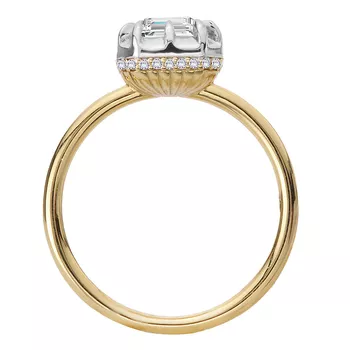Hidden Halo Semi-Mount Diamond Engagement Ring 160338-EM200TY