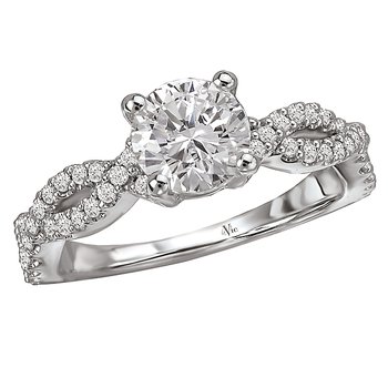 Braided Semi-Mount Diamond Ring 115167-100