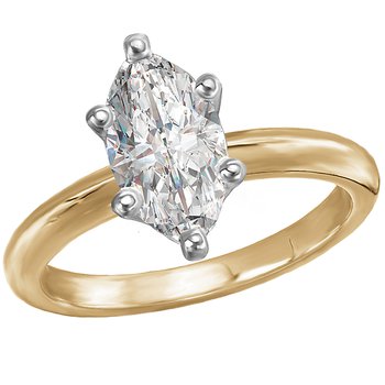 Solitaire Semi-Mount Diamond Engagement Ring 114006-MQ125TYS