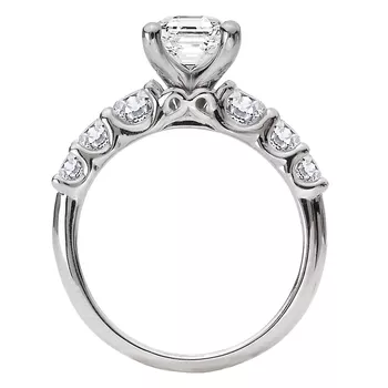 Semi-Mount Graduated Diamond Engagement Ring 160362-EM200