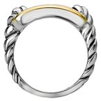 Eleganza Ladies Fashion Gold and Silver Two-Tone Ring 711860-7