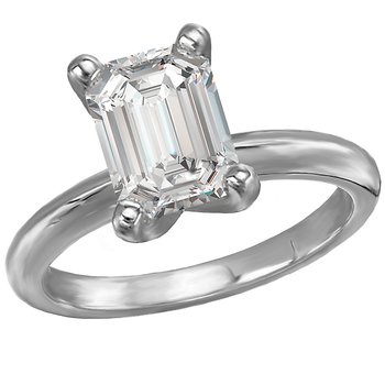 Solitaire Semi-Mount Diamond Engagement Ring 114004-EM200WS