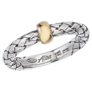 Traversa Buckle Ring, Yellow Gold Rondelle VHR 898