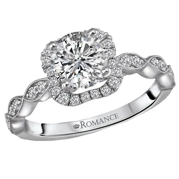 Halo Semi-Mount Diamond Ring 119214-RD100K