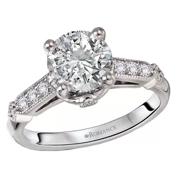 Art Deco Base Diamond Engagement Ring 160323-RD150