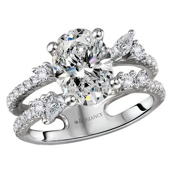Split Shank Semi-Mount Diamond Engagement Ring 160279-OV200