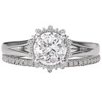 LaVie Halo Semi-Mount Diamond Ring 115404-RD100