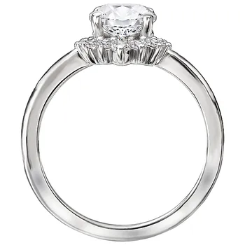 *** Lab Grown Diamond *** Halo Semi-Mount Diamond Ring 160054-RD100LG