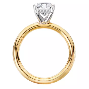 Hidden Halo Semi-Mount Diamond Engagement Ring 160298-OV200Y