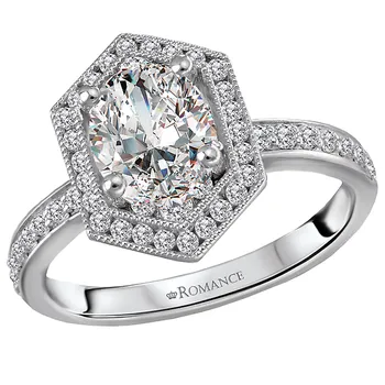 Halo Semi-Mount Diamond Ring 119272-HO100K