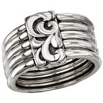 Eleganza Ladies Fashion Silver Ring 711849-7