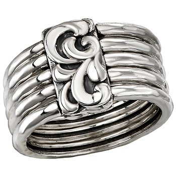 Ladies Fashion Silver Ring 711849-7