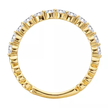 Straight Front Diamond Wedding Band 160314-WY