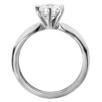 Solitaire Semi-Mount Diamond Ring 114001-6RD100WS