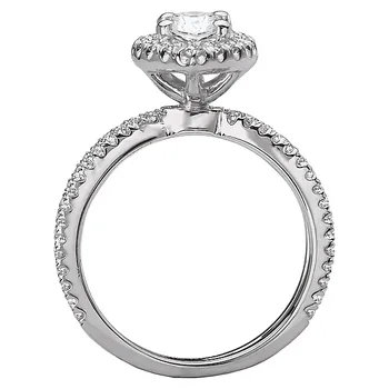 Halo Semi-Mount Diamond Ring 119154-MQ100K
