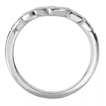 Diamond Curved Wedding Band 160301-MQ200W