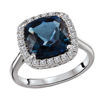 London Blue Topaz and White Topaz Ring 711870-CS7W