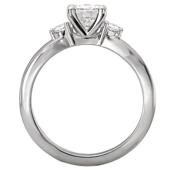 3 Stone Semi-Mount Diamond Ring 115462-RD075