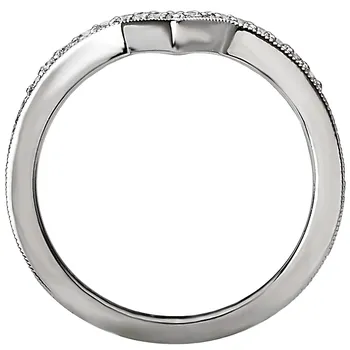 Diamond Milgrain Wedding Band 160121-W