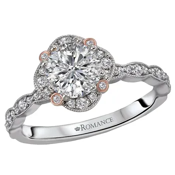 Halo Semi-Mount Diamond Ring 119178-RD100K